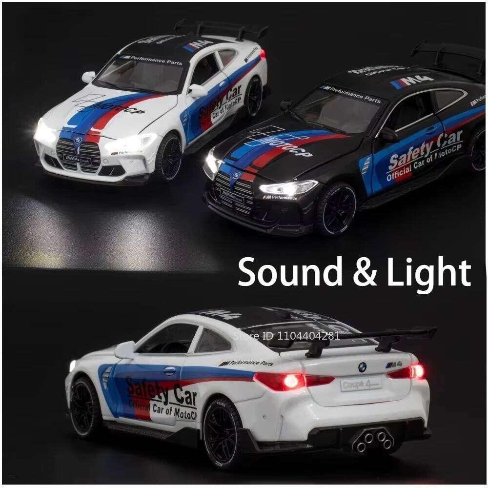 1:32 M4 M8 Alloy Model Toys Diecast Car Ornament 4 Doors Opened with Sound Light Pull Back Miniature Vehices Boy's Birthday Gift Z260306