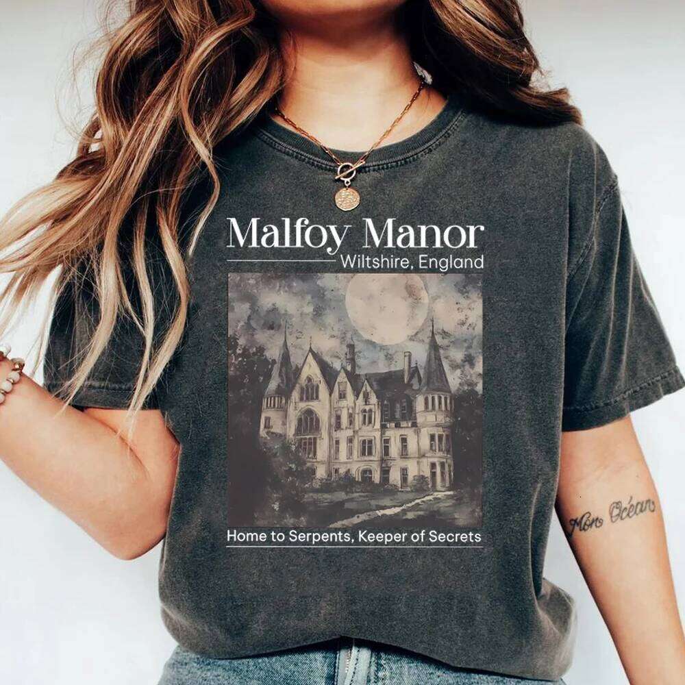 Malfoy Manor Shirt Wizard School Dracotok Dark Academia T-shirt Dramione Manacled Fanfiction Fanfic Tee Booktok Bookish Gift Top XJ260306 XJ260306