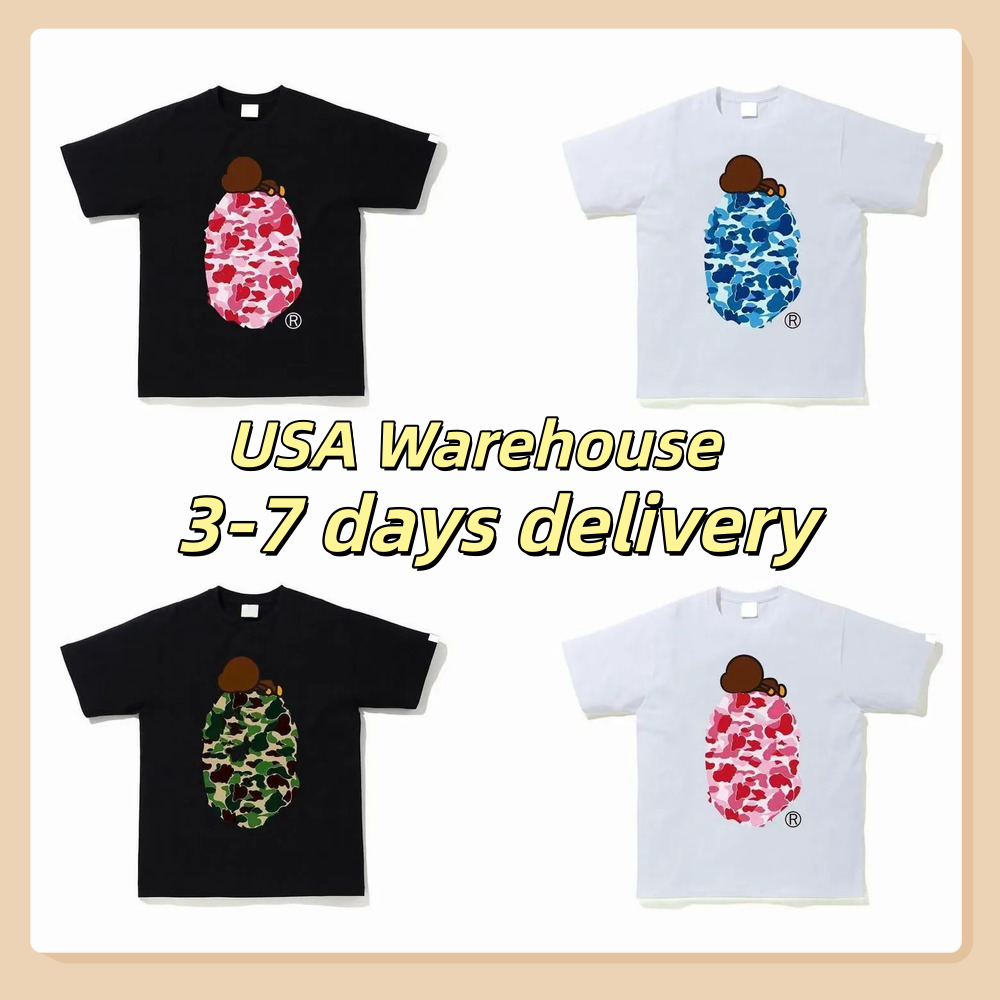 Bapeshirt Shark T Shirt Designer High Quality Hip Hop Men's Women's Summer Fashion T-shirt Casual Pattern Printed T-shirt Street Rock Couple Short Sleeve