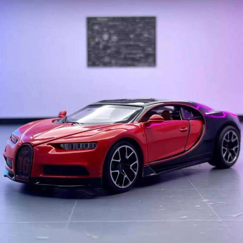 1:32 Bugatti Chiron Sports Metal Alloy Diecasts & Toy Vehicles Car Sound and Light Model For Children Z260306