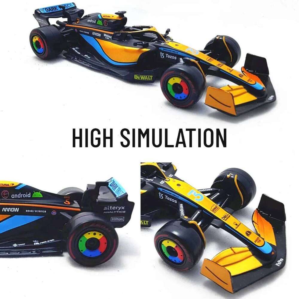 Limited Bburago Mclaren MCL36 #3 Ricciardo F1 Car Model, 1:43 Scale Formula 1 Racing Miniature Collectible Figure Toy Z260306