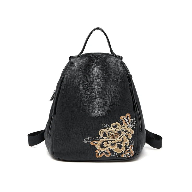 Limited Top 100Genuine Leather Backpack Chinese Style ZOOLER Black Women Fashion Bag Business Need SC2123 260307