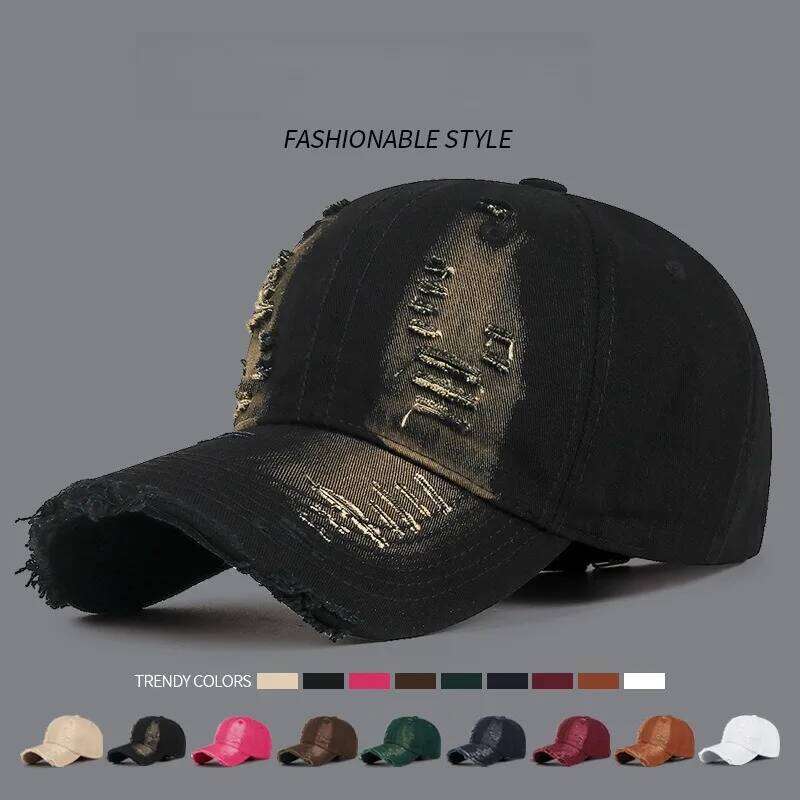Cool Fashion Ripped Denim Cotton Baseball Male Female Four Seasons Sports Snapback Sun Cap Hat For Women Men Y260304