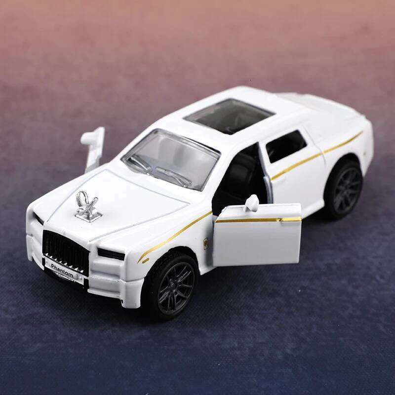 bagged1:43 Classical Rolls-Royce Phantom,Alloy Model Car, Simulated vehicle, children metal car, boy's toy gift, car ornaments Z260306