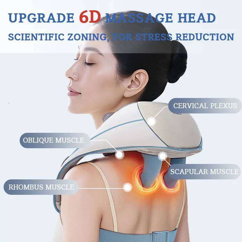 Haier Wireless Back And Shoulder Knead ing Massage Shawl Neck Cervical Relaxing Trapezius Massager 26Y0307
