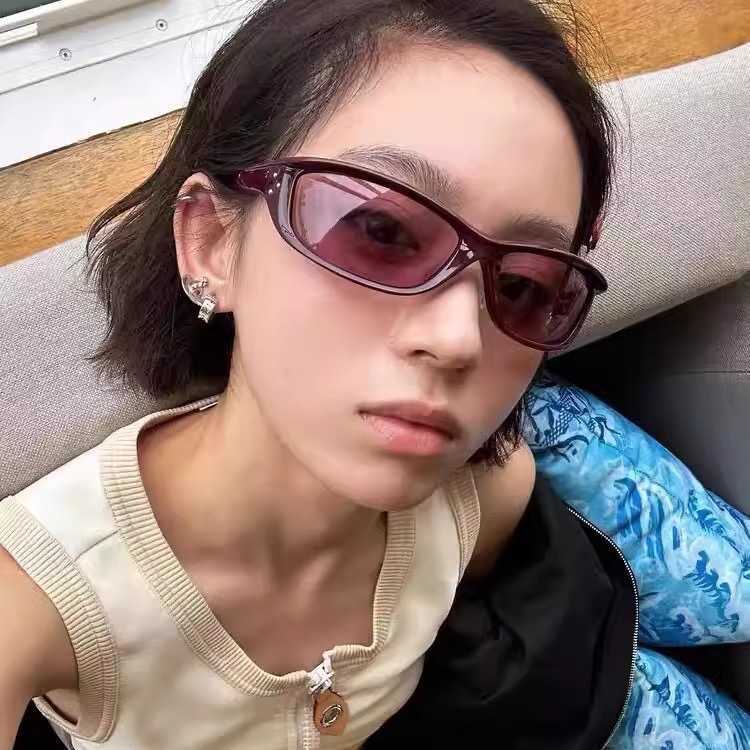 Y2K Style Cycling Sunglasses UV Protection Beach Travel Stylish Photo Sunglasses S260304