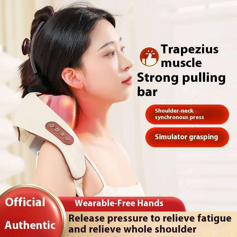 Pain Relief Kneading Massage Shawl Valentine's Day Gift Electric Neck Shoulder Massager with Heat Deep Tissue Relaxation Device 26Y0307