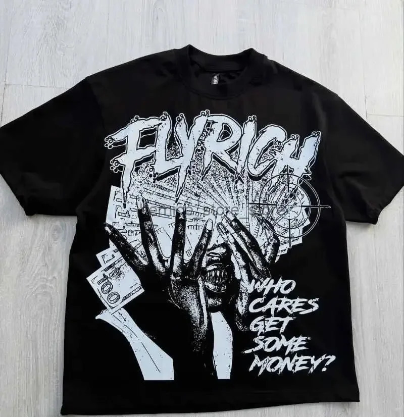 Y2k Harajuku Streetwear Men and Women Short Sleeved Fashion Cartoon Print Shirt Retro Hip Hop Trend Oversized T-Shirt 260304