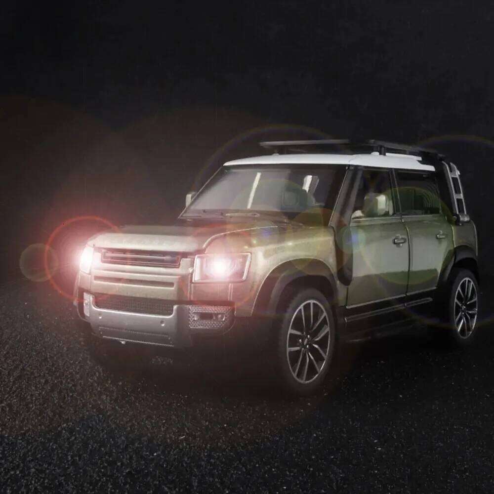 1/32 Diecast Model Car Pullback Vehicle Toy Collection for Land Rover New Defender 110, Gift, with Sound and Light Z260306
