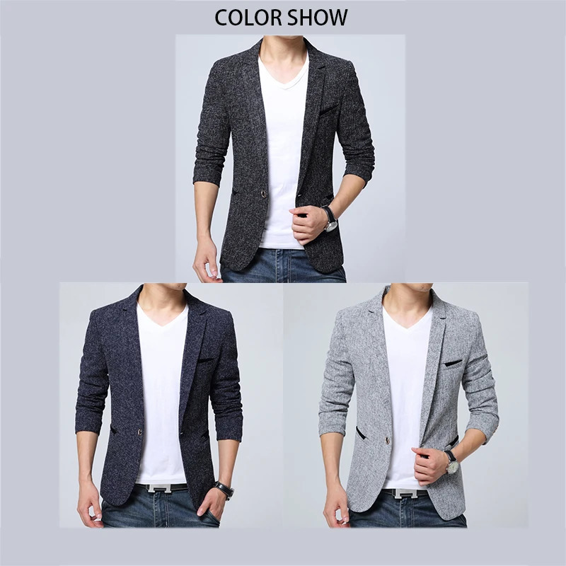 BROWON Arrival Mens Blazer Jacket Suit Wedding Prom Party Slim Fit Smart Casual Suit Men Jacket Business Men Suit Jacket 260306