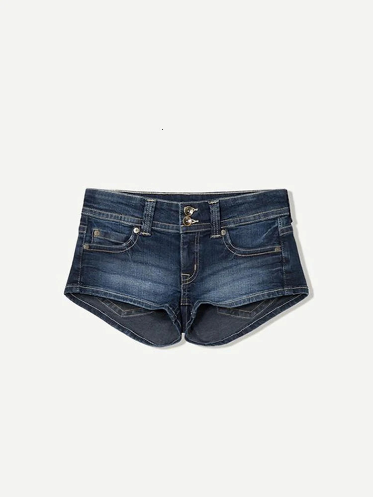Y2k Zipper Denim Mini Shorts For Women Sexy Low Waist Pocket Peachy Bottom Short Jeans Female Chic Street Evening Club Partywear 260306