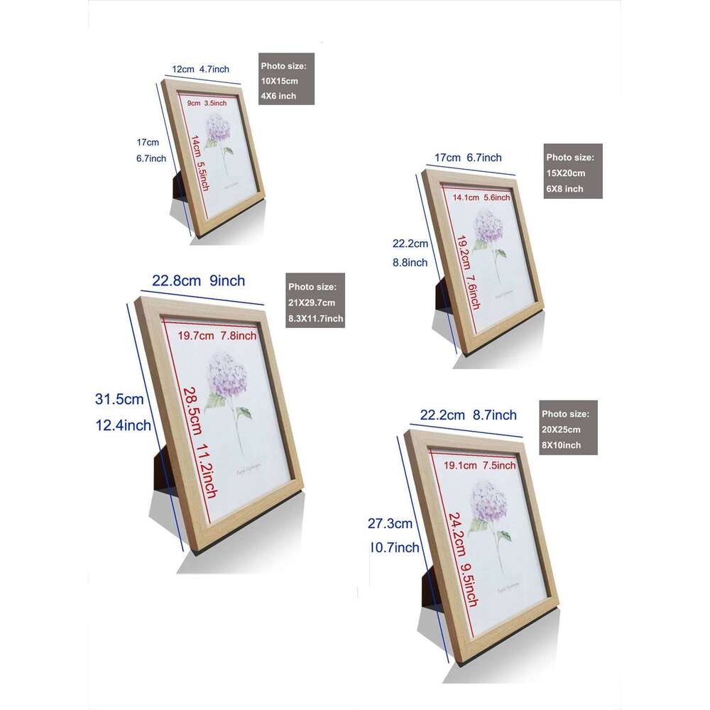 1Pc/3Pcs Gallery Frames15X20 20X25 A4 Pictures Frame for Table Top or Wall Mounting Frames Photo Commemorative Gift H260306