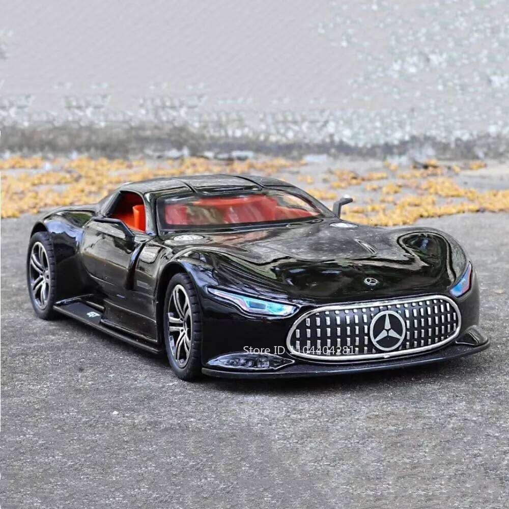 1:24 Vision GT Alloy ONE Sports Car Model Diecast Miniature Toy Sound Light Pull Back Door Opened Vehice for Friend Holiday Gift Z260307