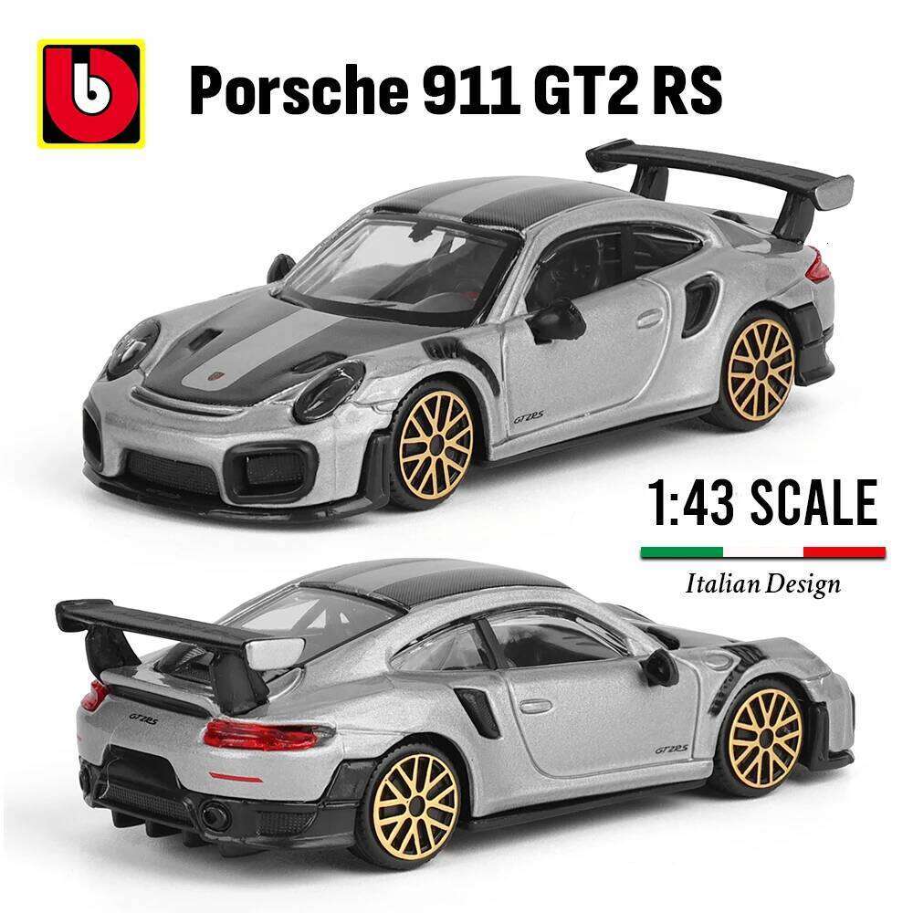 Bburago 1:43 Alfa Romeo Tonale Revuelto Porsche 911 GT3 Toyota Alloy Luxury Car Die Casting Model Toy Series Ornament Collection Z260306