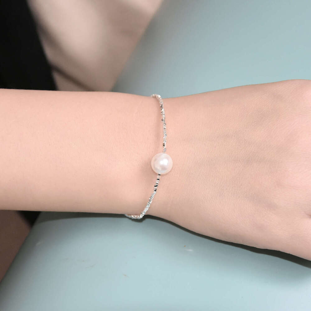 Carefully Selected Valentine's Day Special French-style Silver Pearl Bracelet and Necklace Set S925 Women's Chain, Popular on Xiaohongshu