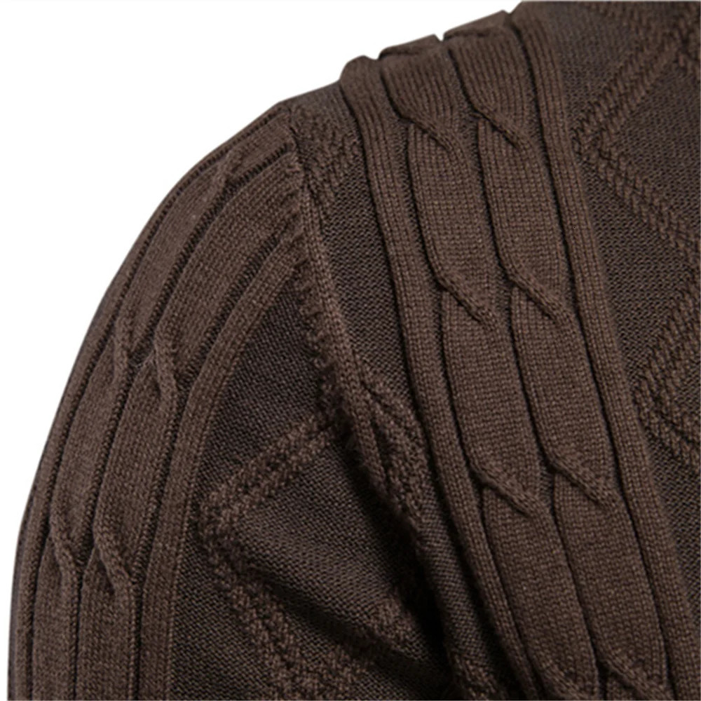 AIOPESON Cotton Argyle Cardigan Men Casual Single Breasted Solid Color Business Mens Cardigans Winter Fashion Sweater Man 260306