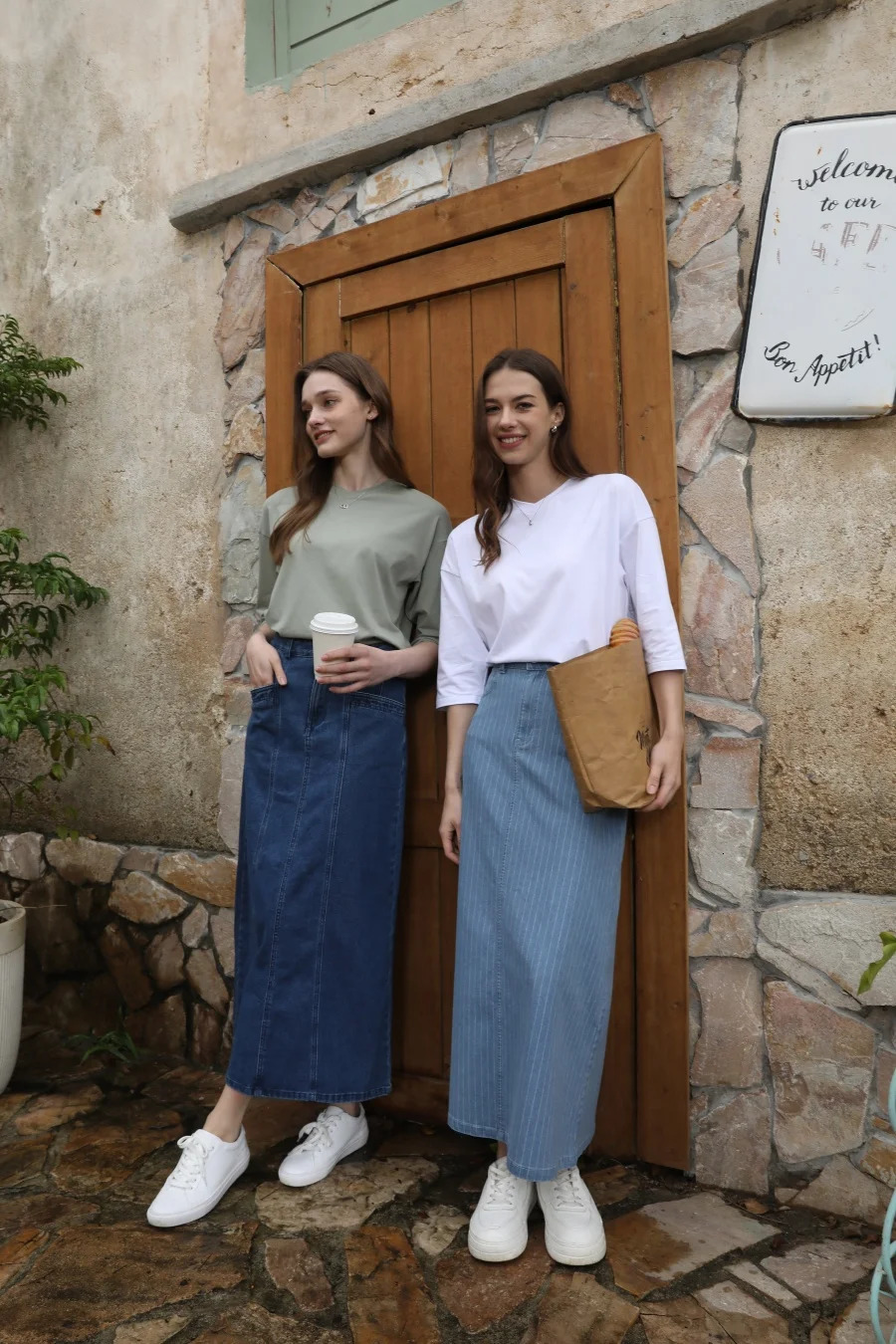 AS 2025 pinstripe denim skirt fashion woman clothes lady wear 260228