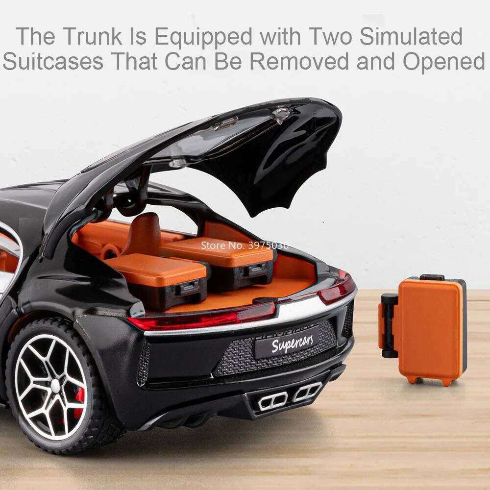 1:32 Atlantic Bolide Alloy Models Cars Diecast Toys with Light Music Miniature Vehicles Doors Opened Sports Car Model Ornament Z260307