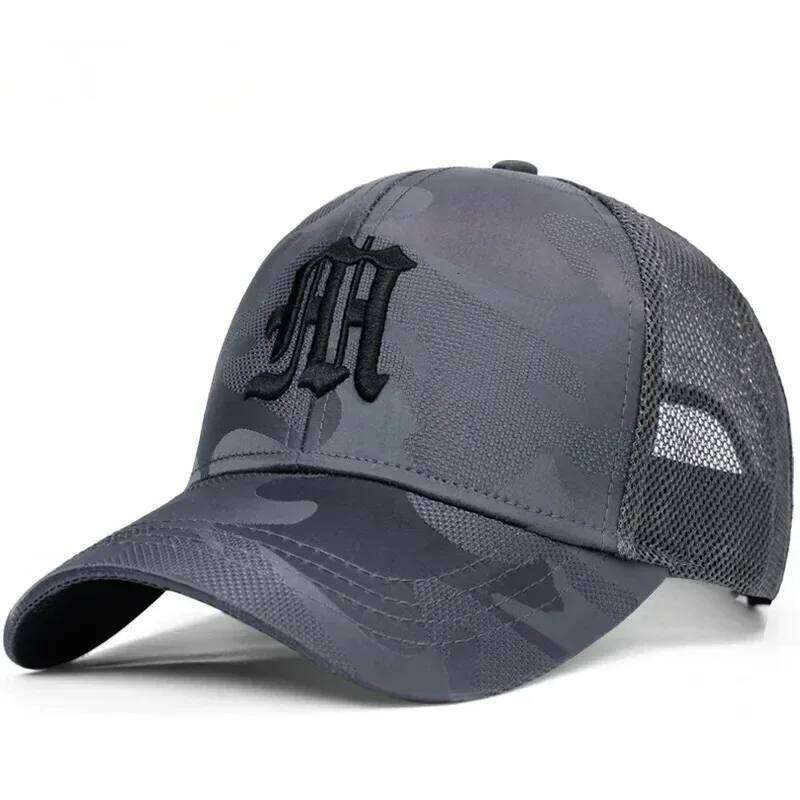 Man Big Size Head Mesh Camouflage Baseball Outdoors Sport Caps Dad Oversize Trucker Cap Male Plus 60cm 63cm Snapback Hats Y260304