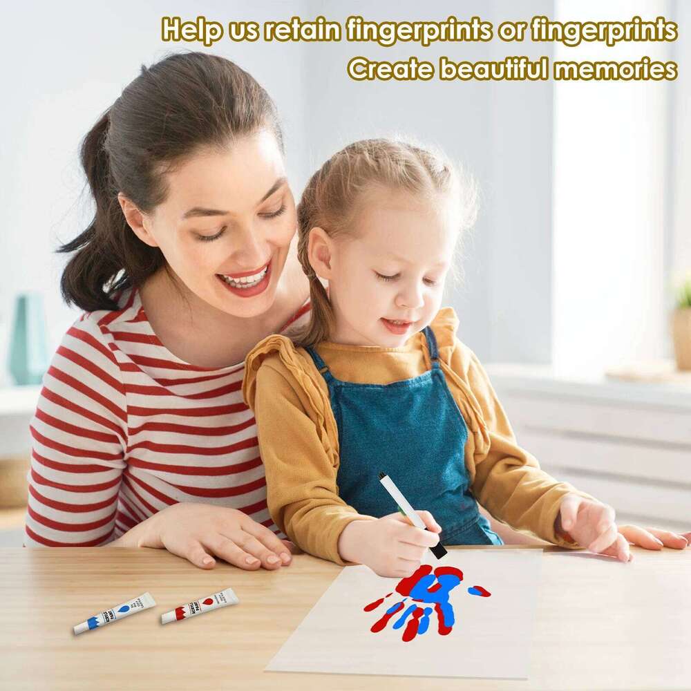 WoodPhoto Frame Kit Handmade Keepsake Clear DIY Handprint Footprint Souvenir for Family Baby Pet H260306