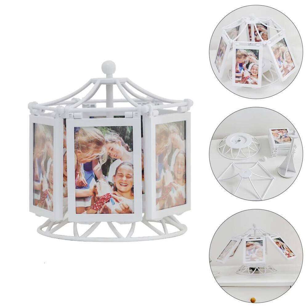 Custom Double-sided Rotating Photo Frame Picture with Pictures Digital Abs Carousel H260306