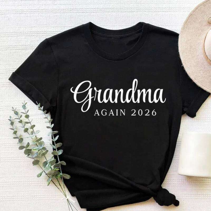 Again 2026 Shirt Custom New Grandma T-Shirt Personalized Pregnancy Announcement Tee Mother's Day Gift XJ260306