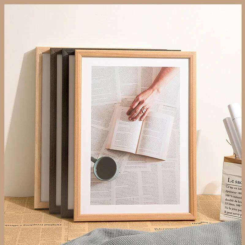 Diy Wooden Large Shadow Box Photo Wedding Diamond Painting Minimalist Vintage Bilderrahmen Wall Frame Decoration H260306