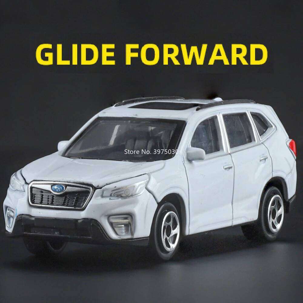 1:64 SUBARU Forester Alloy Cars Toys Diecast Models Wheel Shock Absorption Glide Forward Miniature Toy Vehicles Ornaments Gifts Z260307