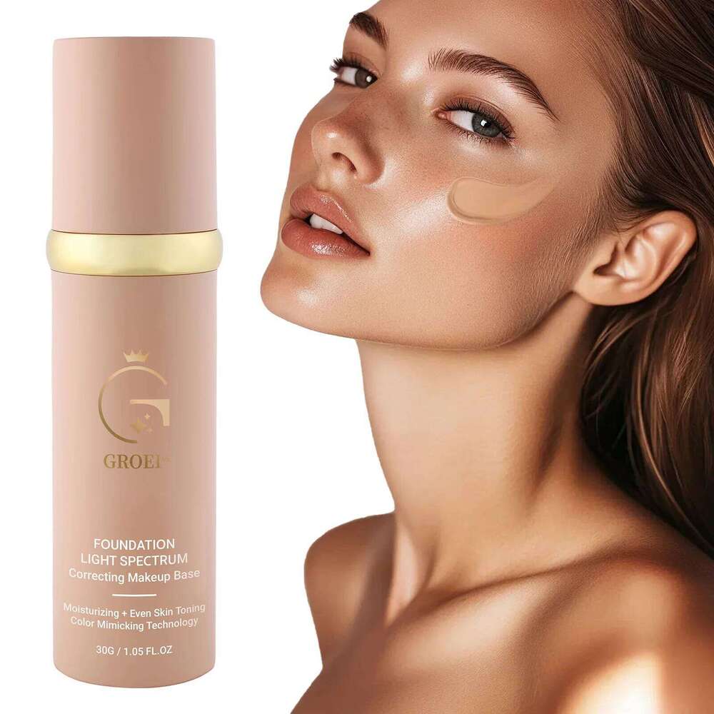 4-in-1 Foundation Serum Liquid Hydrating Full Coverage Concealer Light Sunscreen SPF 50 Korean Makeup 26L0306