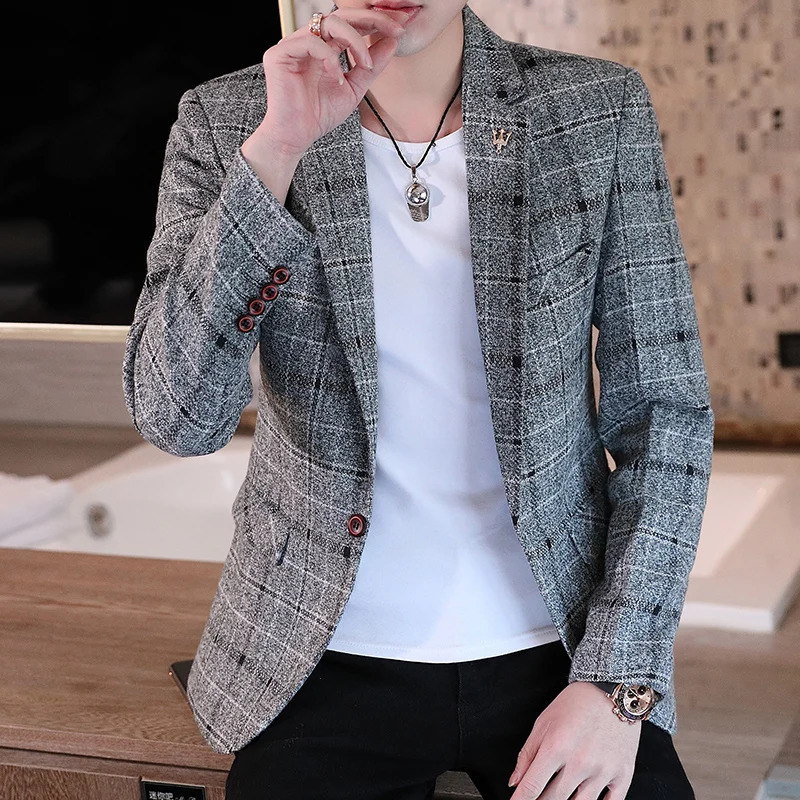 Mens Slim Fit Business Casual Shirt Korean Fashion Handsome All Seasons Polyester Boutique Style 260306