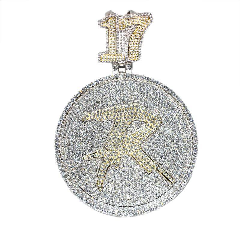 Custom Moissanite Pendant Hip Hop Jewelry Iced Out Silver 925 Moissanite Pendant