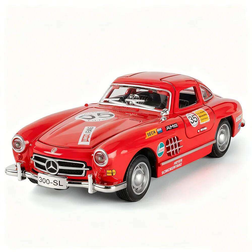 1:32 Scale 300SL E300L Diecast Alloy Toys Miniature Cars Doors Opened Pull Back Sound Light Ornament Vehices Boys Festival Gifts Z260306