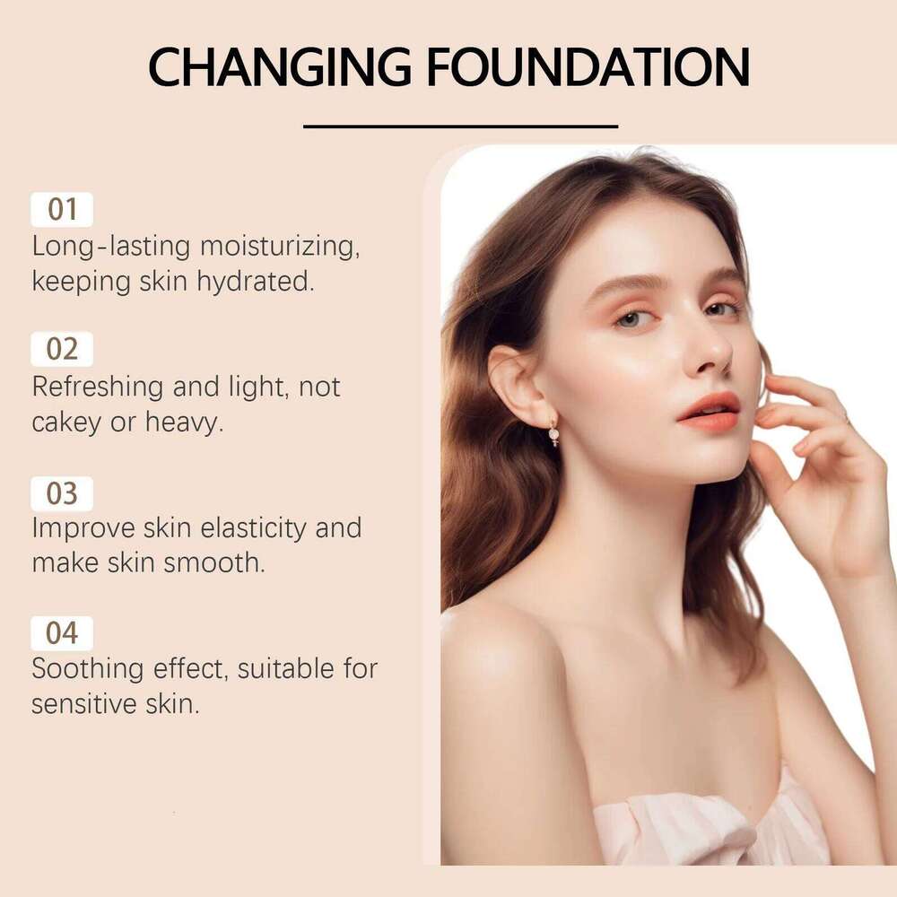 HOYGI Protective concealing foundation light matte mild moisturizing brightening sooth skin-fitting suitable for oily dry skin 26L0306