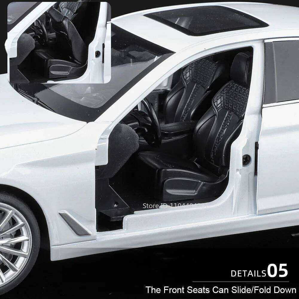 1:18 530Li A6L Model Diecast Alloy Car Doors Opened Front Steering Four Wheel Suspension Vehices Child Birthday Gifts Z260306
