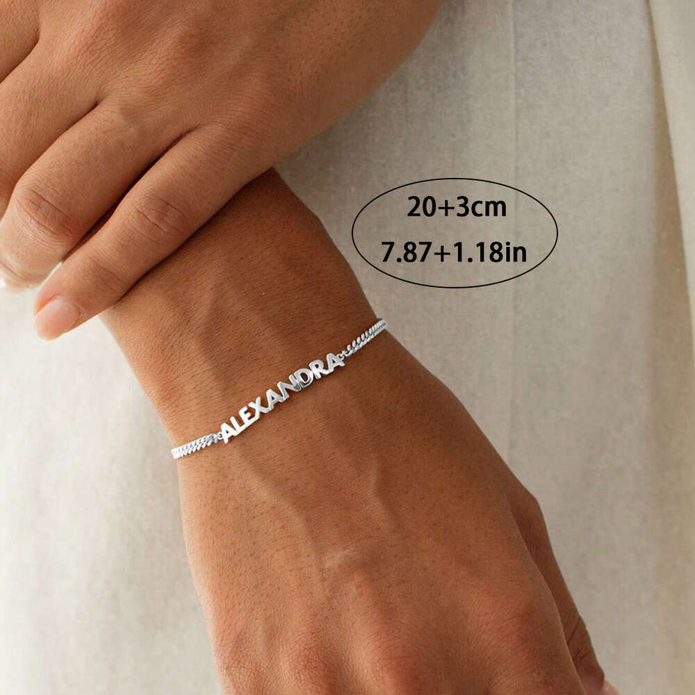 Minimalist Stainless Steel Custom Bracelet Light Luxury Egyptian Cuban Style High-Quality Jewelry Accessories and Women's Gifts
