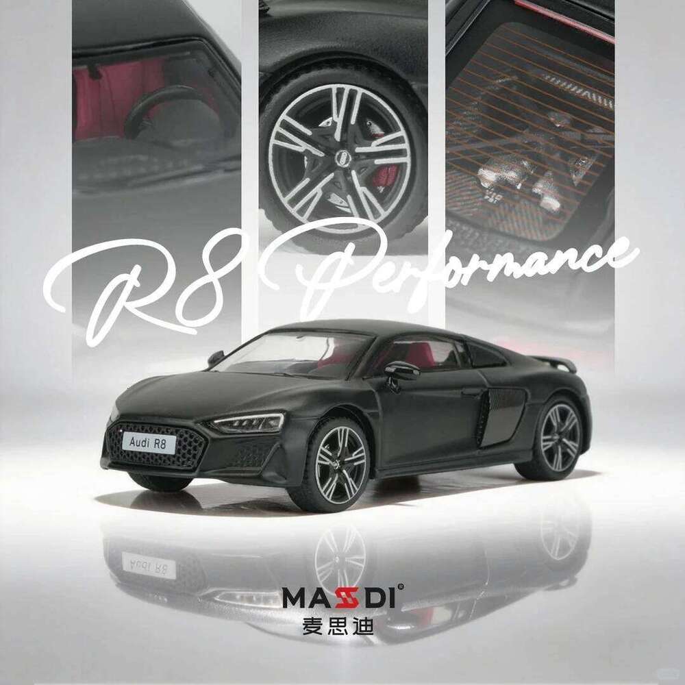 Masdi 1/64 Audi R8 V10 Coupe Performance Supercar Sports Alloy Scale Car Miniature Diecast Collection Model Hobby Toys Gift Z260306