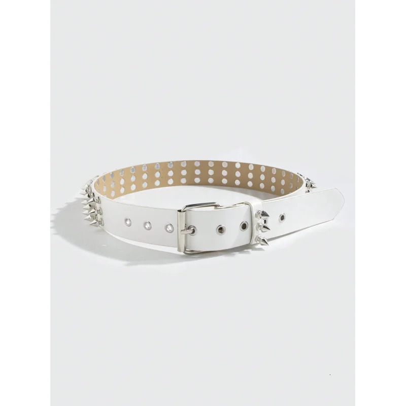 1pc Womens Cool Punk Style Rivets Decorated Heavy Metal Dark Belt 260302