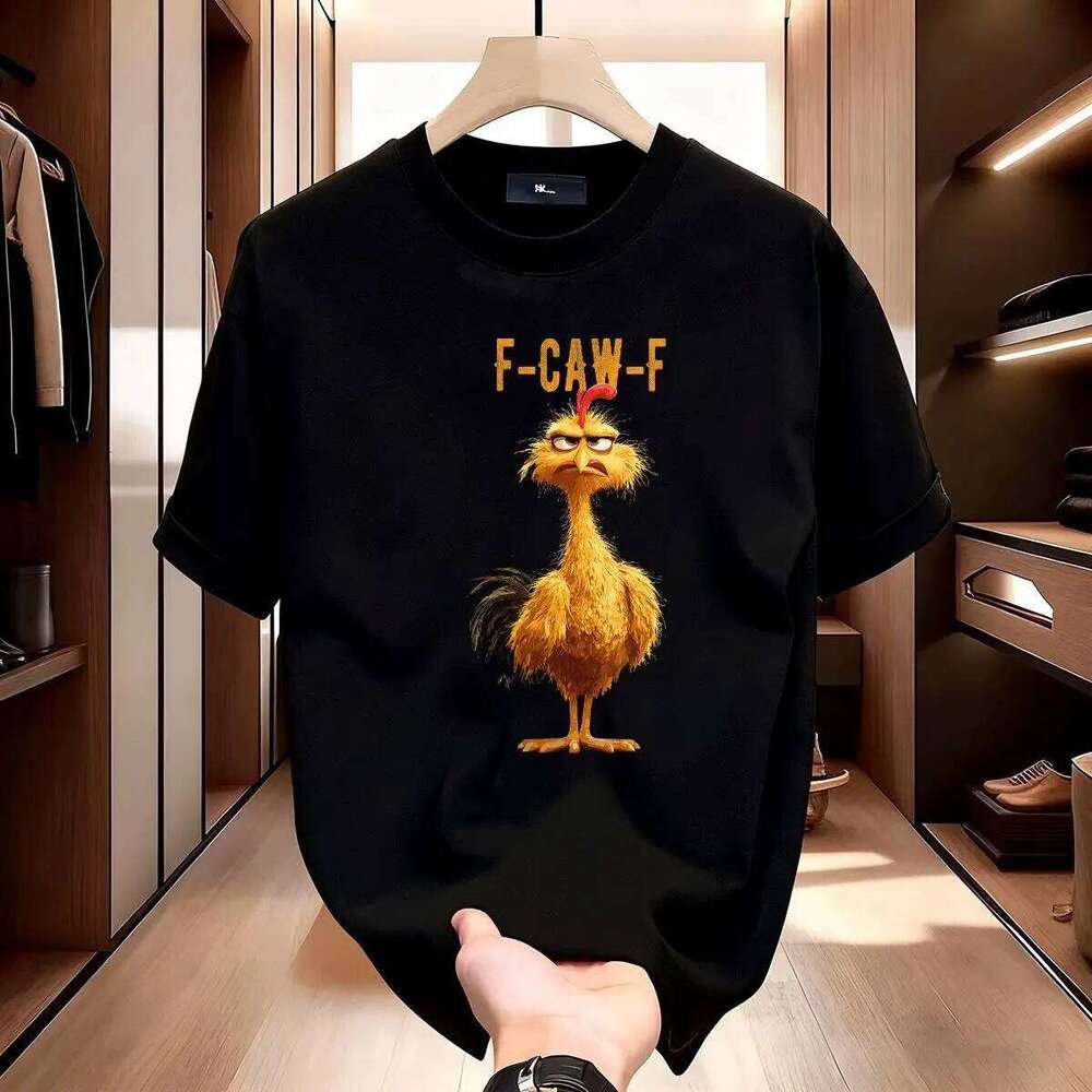 Chicken Character Comfortable breathable machine washable regular fit F-Caw-F Design Halloween Fun Printed white&black XJ260306