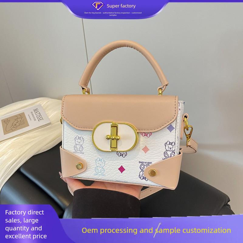 Cross-border popular handbag for women 2025 new designer bag model, high-end shoulder bag with Luxury bag vintage texture, versatile crossbody small s