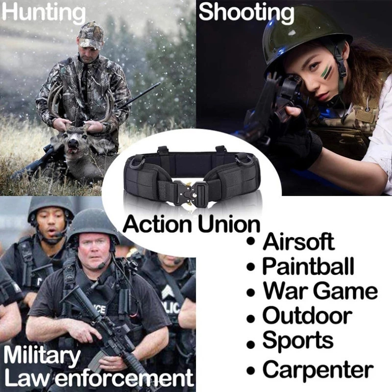 Genuine Tactical Belt Quick Release Outdoor Military Belt Metal Nylon Sports Accessories Men And Women Belt Set 260302