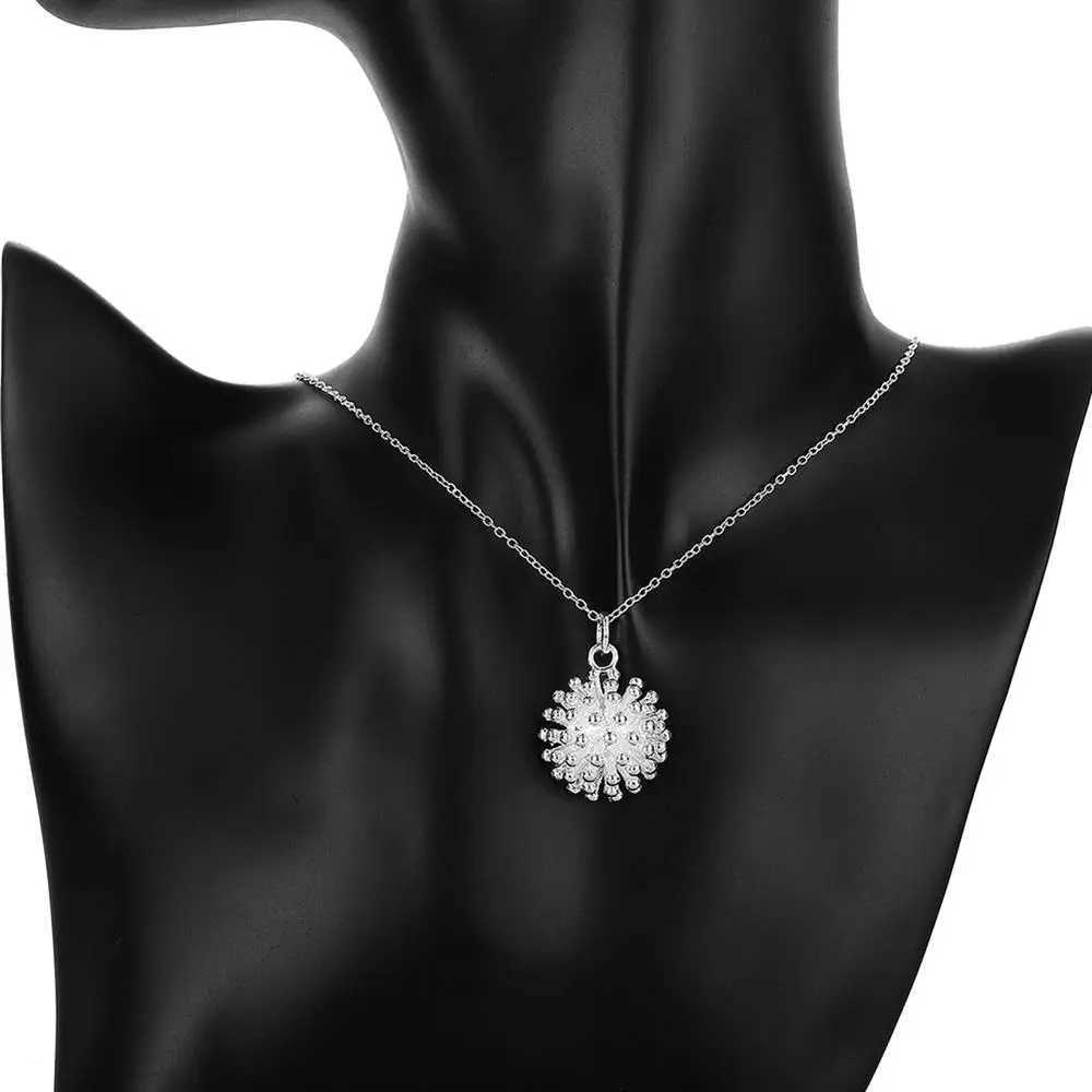 925 Sterling Silver Necklace Earring Rings Jewelry Set For Women Fireworks Pendant Bangle Hot Charm Fashion Party Gift H260307 - view 5