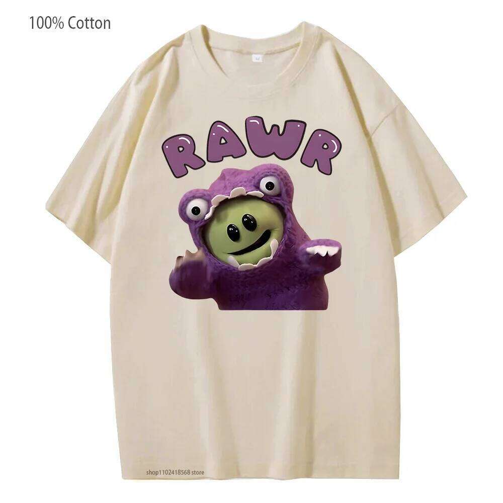 Mona Monster Cute Tshirt Nanalan Rawr Shirts Fashion Men's Clothes Kawaii Women Casual 100% Cotton Top Harajuku Unsiex Tee-shirt XJ260306