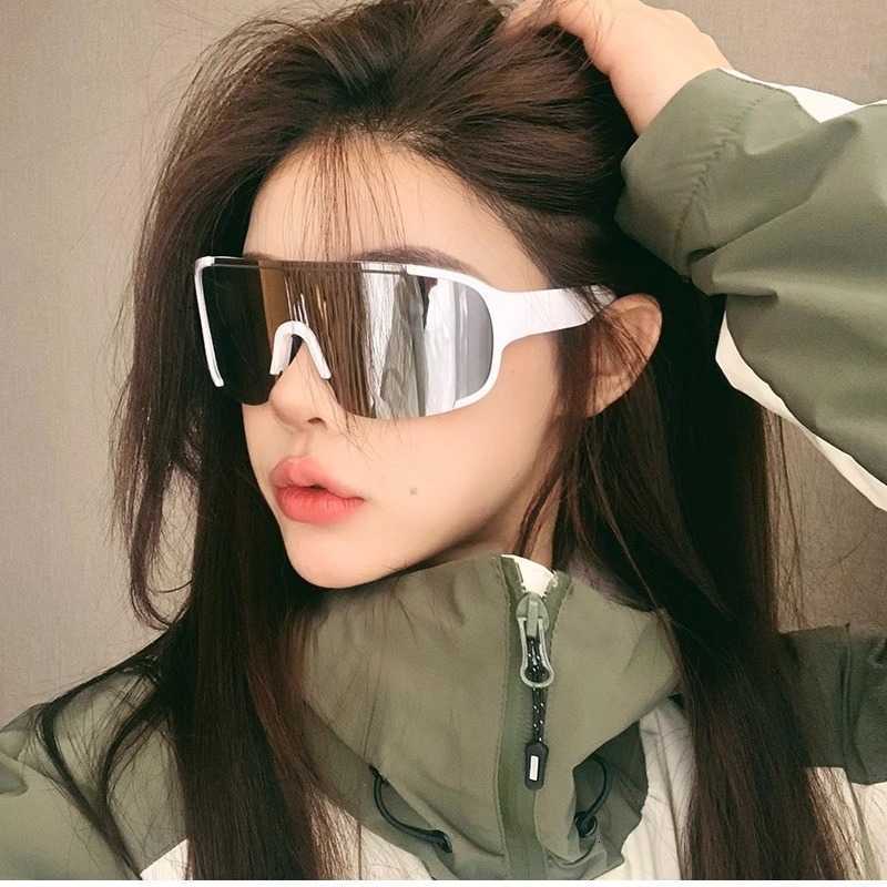 Mountaineering Cycling Glasses for Women Outdoor Sports Windproof Sandproof Goggles Sunglasses Round Face UV Protection Sunscreen Sunglasses S260304