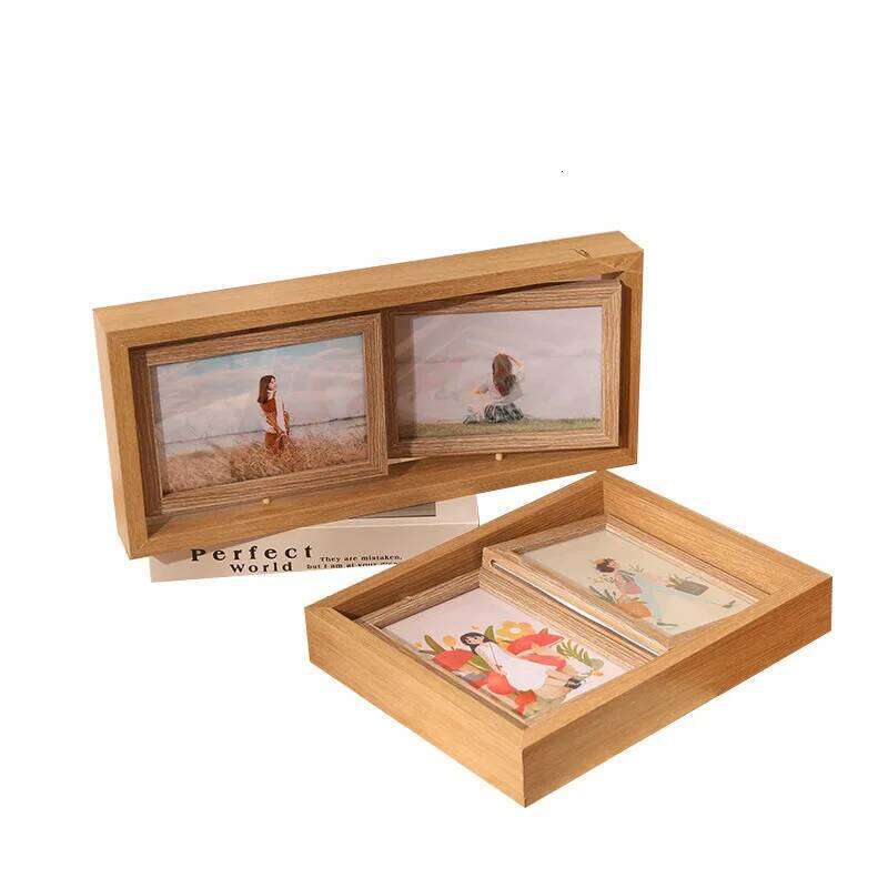 Creative Decoration Indoors Retro Wooden Fashion Desktop Frame Homestay Luxury Modern Home Decor Porta Retrato Lsxk H260306