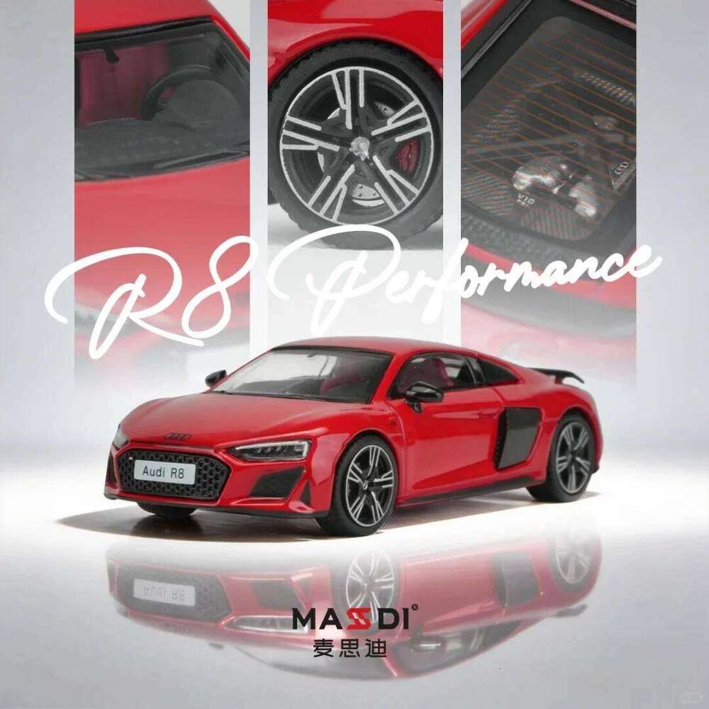 Masdi 1/64 Audi R8 V10 Coupe Performance Supercar Sports Alloy Scale Car Miniature Diecast Collection Model Hobby Toys Gift Z260306