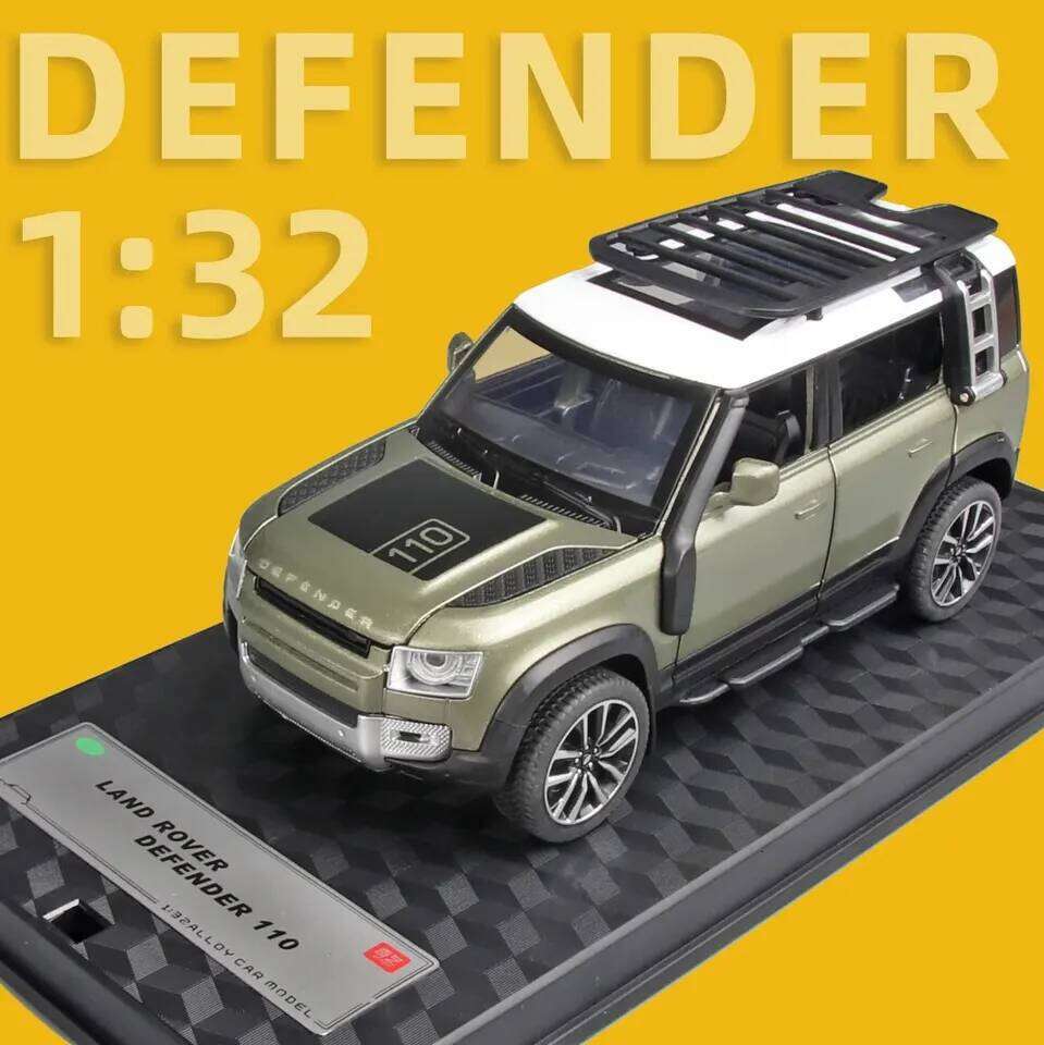1/32 Diecast Model Car Pullback Vehicle Toy Collection for Land Rover New Defender 110, Gift, with Sound and Light Z260306