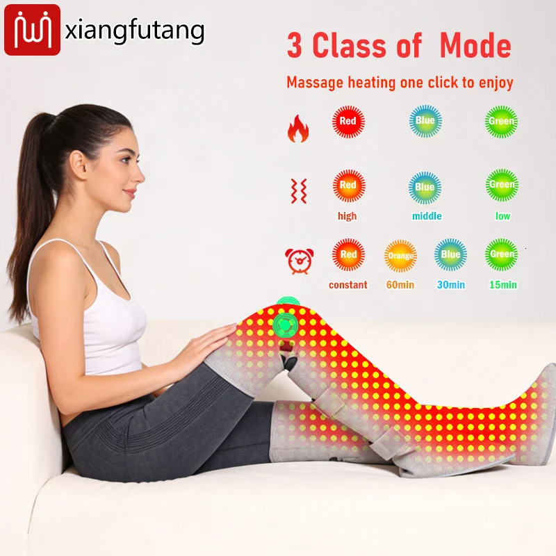 Portable Red Light Heating Long Leg Boots Leg Vibration Massage Relieves Joint Rheumatic Pain Numbness Chronic Cold LegSyndrome 260304