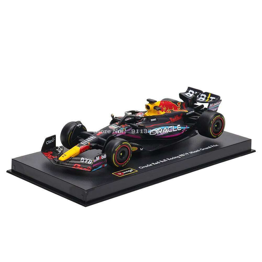 Bburago 1:43 2023 F1 Red Bull Racing RB19 Miami GP 1# Verstappen 11# Perez racing simulation model alloy car toy Z260306
