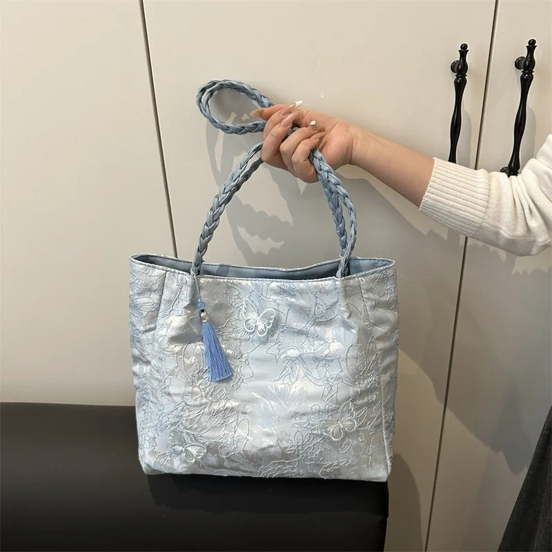 Texture Leisure Chinese Style Shoulder Bag Antique Versatile Large Capacity Tote Hanfu Element Work Storage 260307
