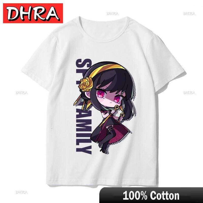 Play House Around Loid Summer Women's Cotton Men's Casual Sports Yor Spy X Family Ania Short Sleeve Cute T-Shirt Couple Top XJ260306
